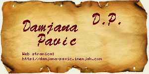 Damjana Pavić vizit kartica
